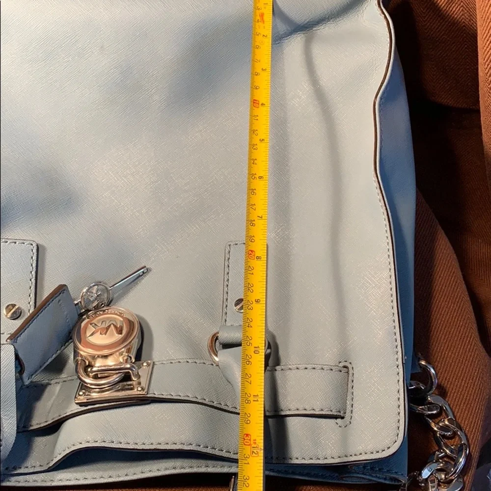 Michael Kors Hamilton Lock/key 18K tote/bag EC!